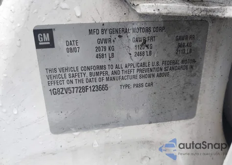 2008 Saturn Aura Xr from USA, damaged, VIN 1G8ZV57728F123665